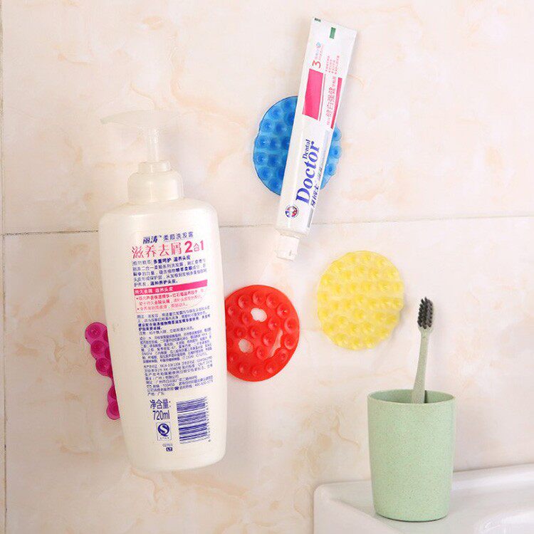 双面吸盘贴物器宝宝吸碗贴餐具防滑垫浴室香皂肥皂贴洗发水贴神器