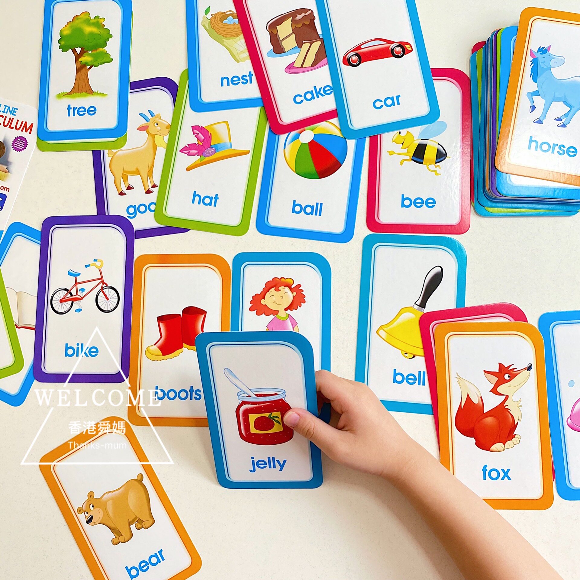 舜妈 累积英语单词卡~美国卡通背单词卡片 早教益智玩具