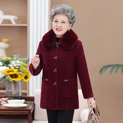 中老年人冬装女外套奶奶装棉袄