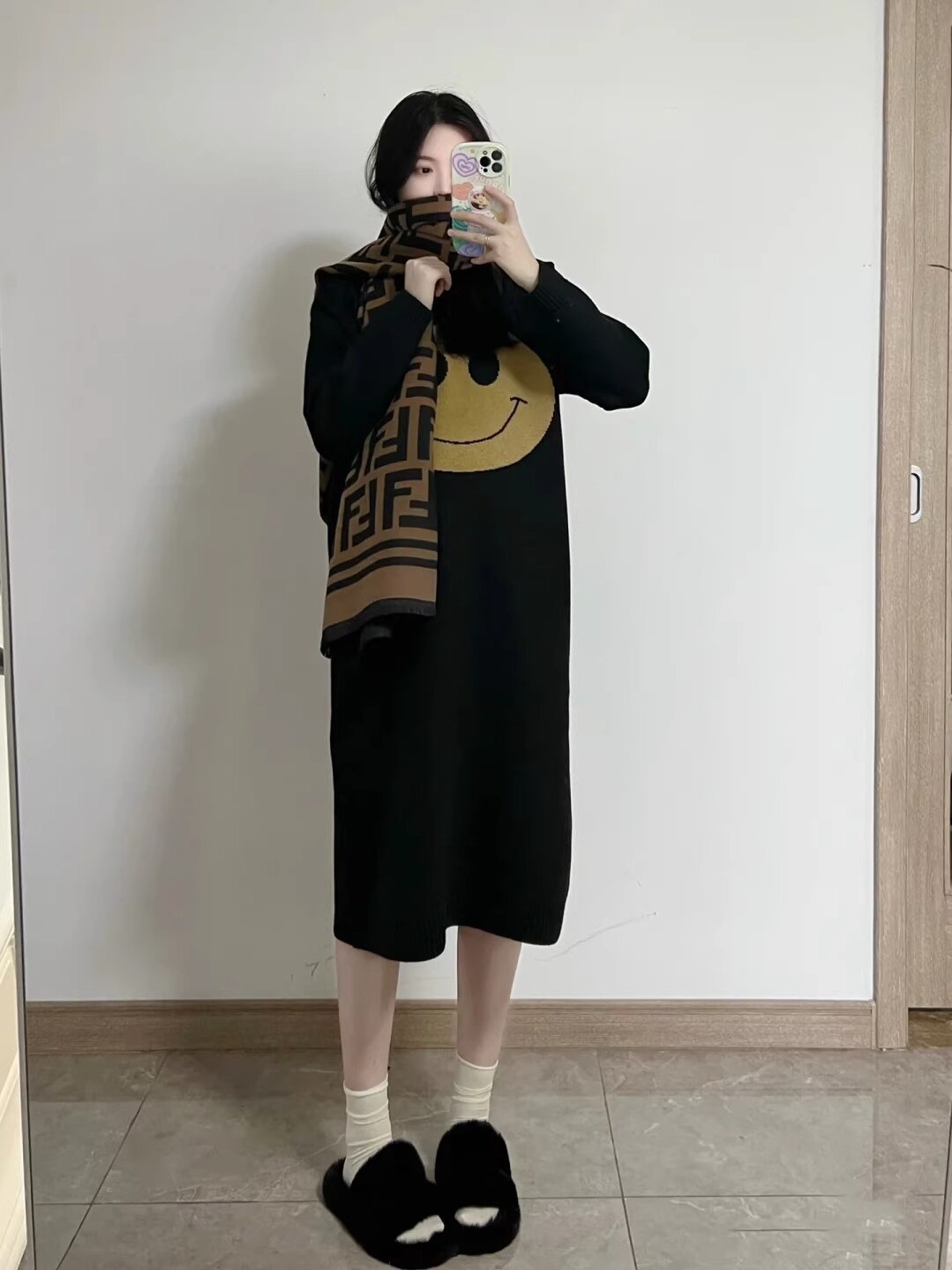 PREGNANT WOMAN AUTUMN DRESS FASHION 2023 NEW LOOSE PLUS SIZE LONG SLEEVE MID LONG LENGTH AUTUMN WINTER KNITTED OUTER WEAR AUTUMN