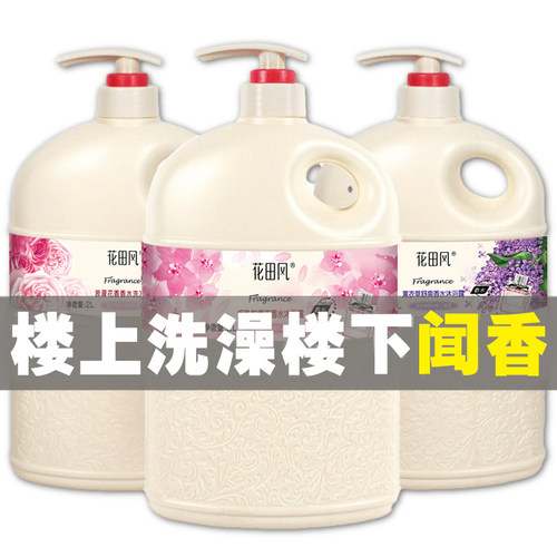 花田风2L洗发水沐浴露家庭套装