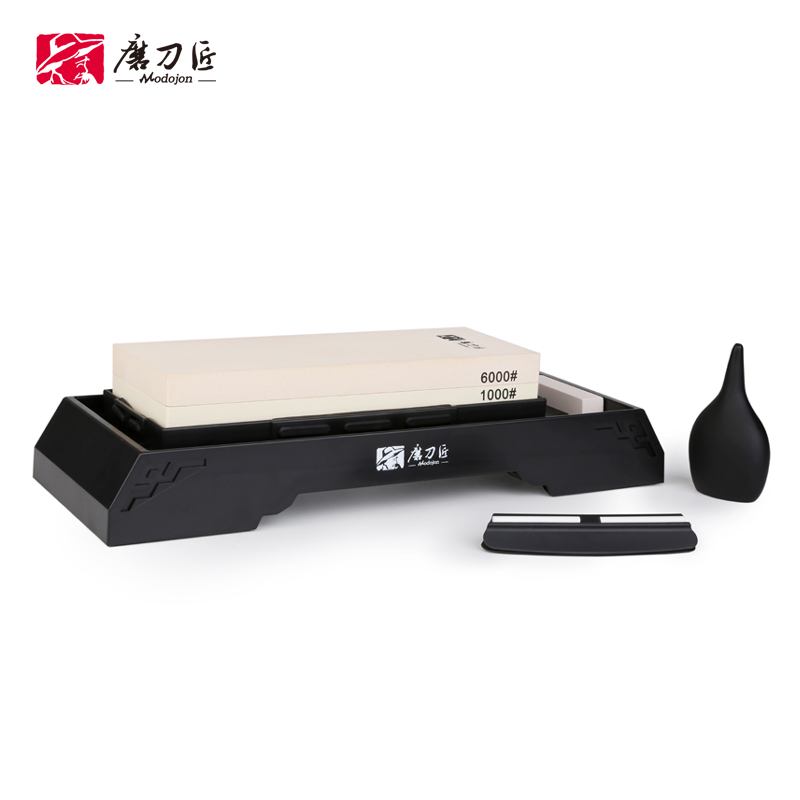 磨刀匠双面白刚玉磨刀石家用菜刀开刃专用磨刀神器1000/6000目