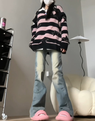 美式高街vibe微喇牛仔裤