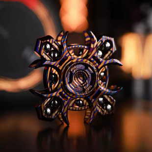 世界EDC MOTEDC 神谕音叉指尖陀螺 推牌啪啪币金属解压潮玩黑科技