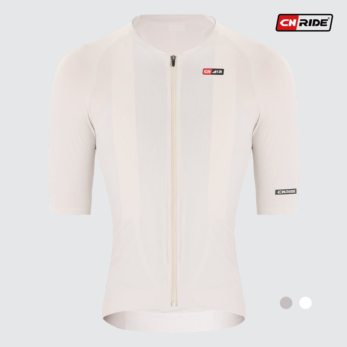 CR_AIR白色气动竞技短袖骑行服 山地公路车小网眼修身透气短上衣