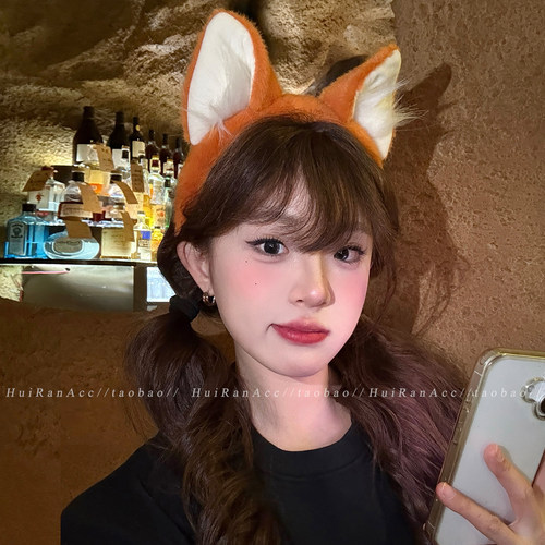 疯狂动物城狐狸尼克耳朵毛绒发箍