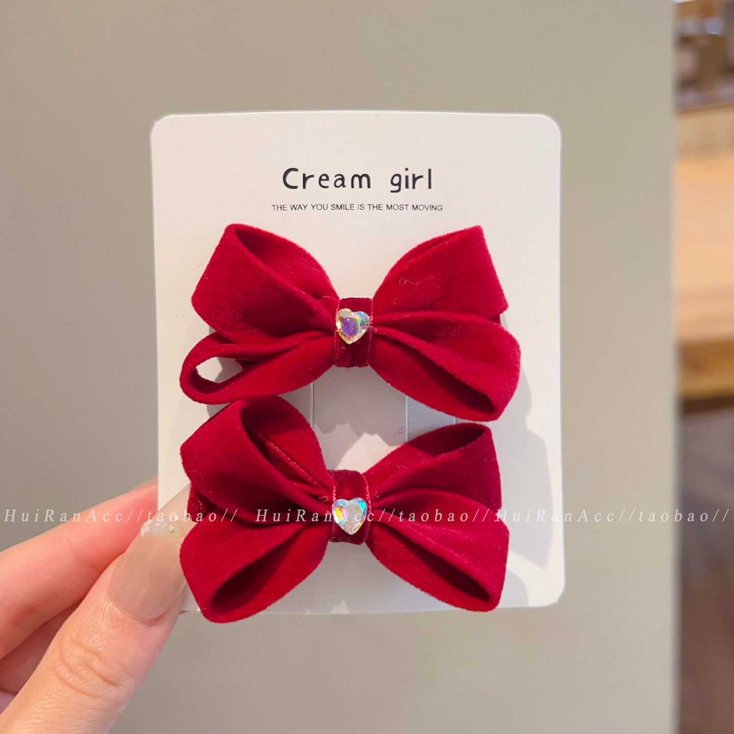 新年氛围感红色丝绒镶钻蝴蝶结发夹女2026新款侧边夹子鸭嘴夹发饰,饰品/流行首饰/时尚饰品新,发饰,淘宝优惠券,粉丝福利购,淘宝优惠卷