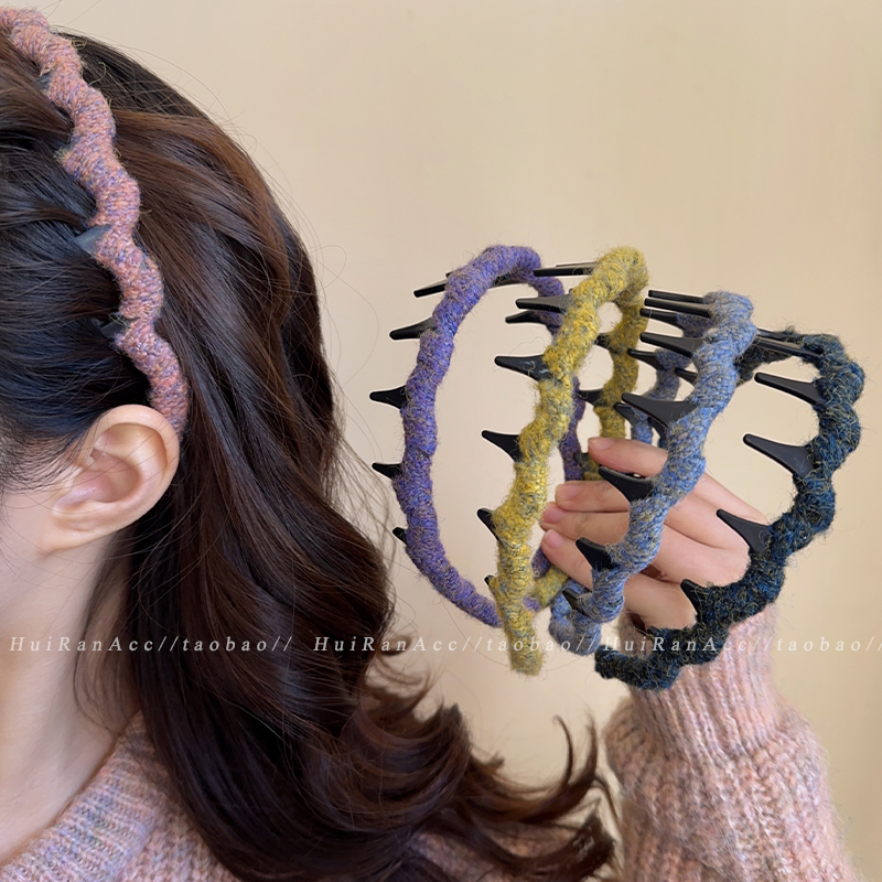 多色可选高级感带齿防滑发箍发饰