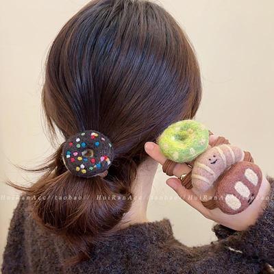 曲奇饼干高弹力马尾皮筋发圈发饰