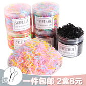 一次性扎头发橡皮筋不伤发儿童发圈黑色头绳韩国成人头饰宝宝发绳
