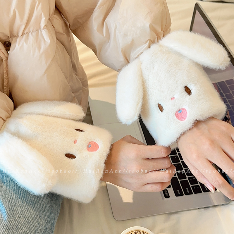 毛绒袖套2025秋冬新款防污