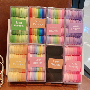 扎头发皮筋女高马尾头绳橡皮筋皮套2026新款 彩色耐用发圈发绳发饰
