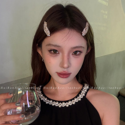 超闪精致千金风满钻发夹女刘海夹