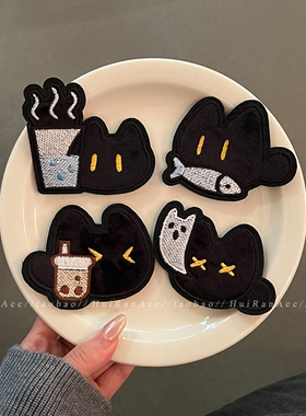 碎发整理神器~黑色猫咪刘海贴