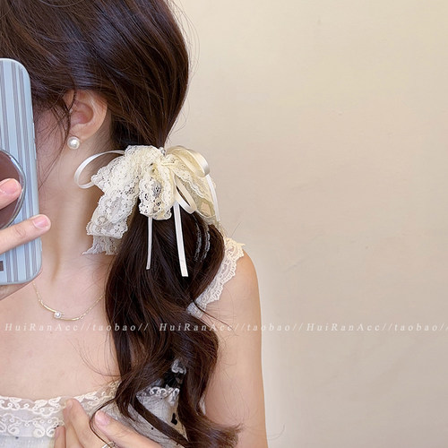 网纱珍珠发绳2025夏季新款高弹力