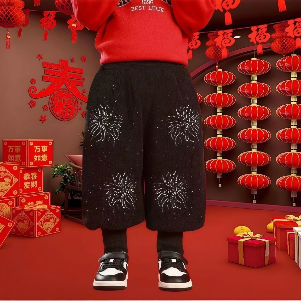 2026新款男童裤子冬款亮闪闪儿童新年战袍加厚冬装休闲加绒哈伦裤,童装/婴儿装/亲子装,儿童运动裤,淘宝优惠券,粉丝福利购,淘宝优惠卷