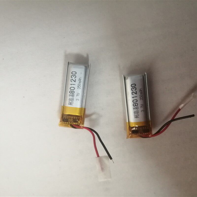 3.7V聚合物锂电池 801230 350MAH MP3 MP4 插卡音箱 无线耳机