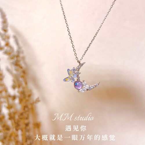 原创小众设计纯银锁骨链送女友