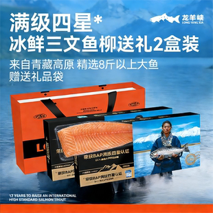 【直播/冰鲜双鱼柳礼盒】青海龙羊峡虹鳟三文鱼柳1000g/1300g*2盒