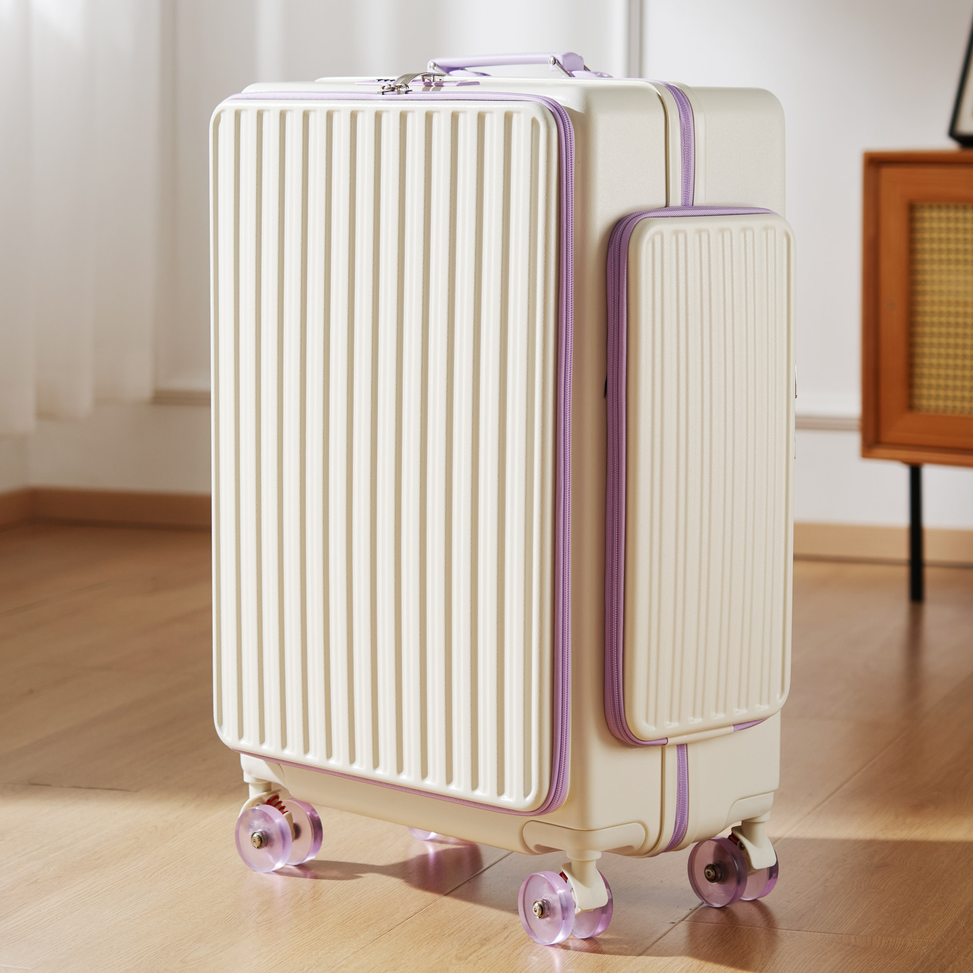 卡黛迩双侧面开口行李箱女前侧拉杆箱24密码箱20寸多功能旅行箱男,箱包皮具/热销女包/男包,旅行箱,淘宝优惠券,粉丝福利购,淘宝优惠卷