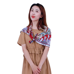 瑞蚨祥原创桑蚕真丝丝巾女情人节教师送礼妈妈披肩双面异色方巾