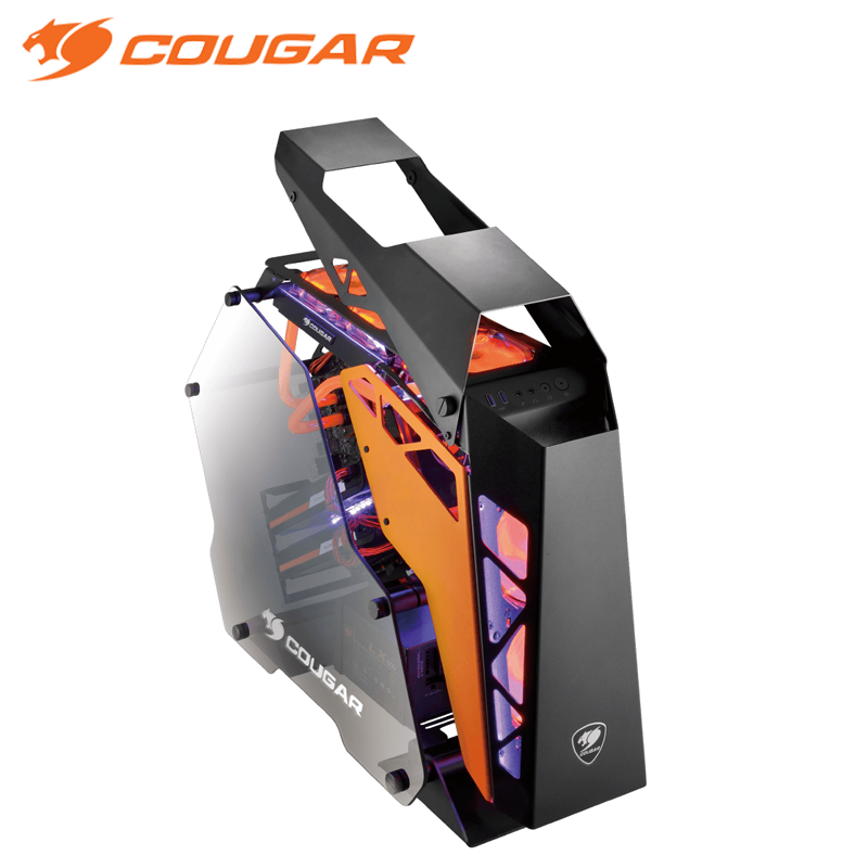 COUGAR骨伽电脑主机箱 台式机中塔式征服者游戏定制水冷电竞机箱