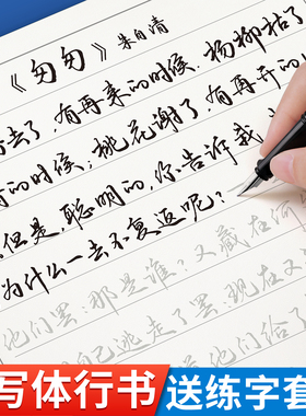 行书字帖成人练字行楷练字帖反复使用行草练习成年速成连笔字大学男女生手写体字体漂亮大气钢笔硬笔书法字贴静心专用写字练字本