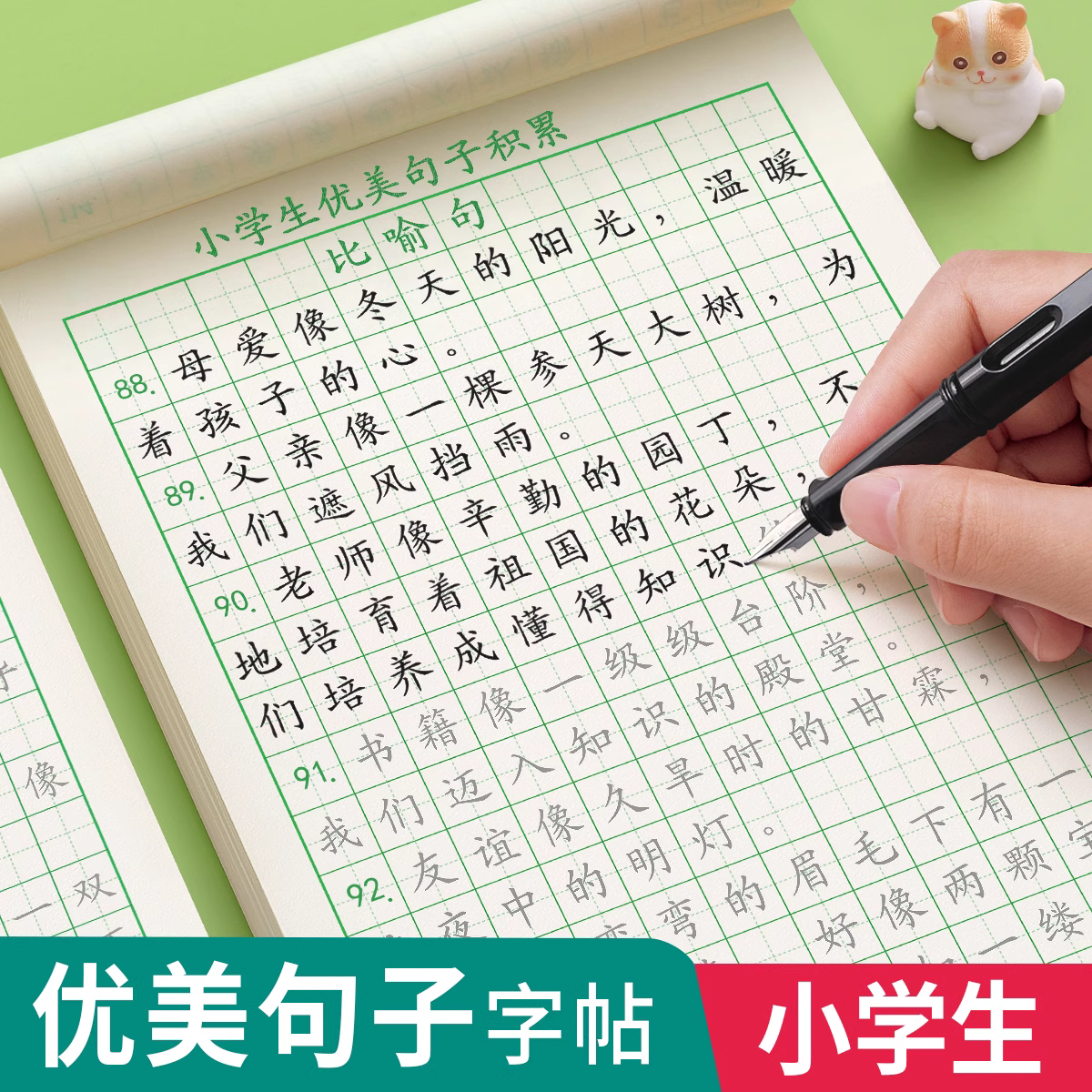 优美句子积累字帖大全小学生专用练字帖每日一练好词好句好段正楷写字三年级四五六语文钢笔楷书练习硬笔书法练字本上册练字贴教材