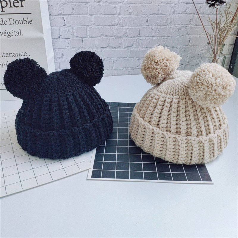 小月手作 钩针编织中粗8股牛奶棉毛线帽子diy手工材料包 宝宝帽子