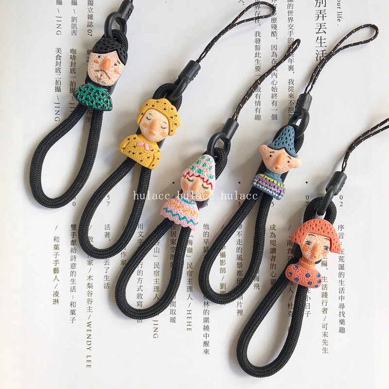 日韩ins可爱少女独角兽手机挂件 卡通指环挂绳苹果防摔挂饰小手绳