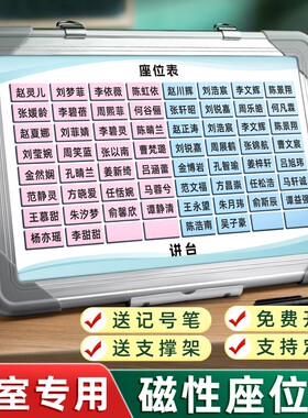 定制班级磁性座位表姓名牌磁吸座位可移动姓名贴磁铁教室讲台学生名字座牌活动排座位午托学生点名神器编座位