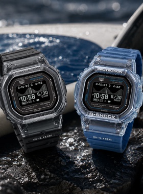 卡西欧G-SHOCK光动能蓝牙运动腕表男女方形防水潮汐心率GBX-H5600