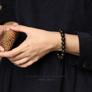 龙涎香中药手串非遗古法合香珠天然中药材民族风百搭五行圆珠手链