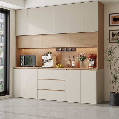 ENF级加厚实木靠墙一体餐边柜