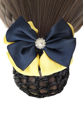 金黄藏蓝色无标记头花恒丰银行头花酒店物业卖场珠宝店营业发夹