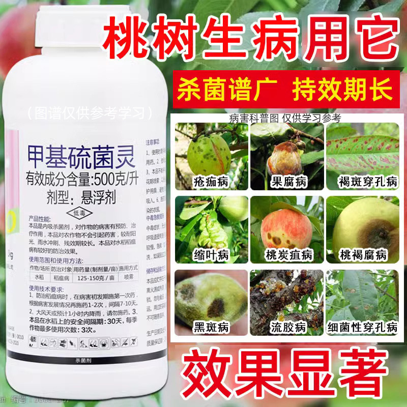 桃树专用药穿孔病缩叶病桃子树农药锈病流胶病黄叶病白粉病杀菌剂