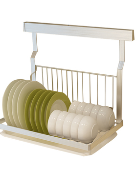 黑色不锈钢可折叠碗架沥水篮免打孔锅盖架挂墙刀板架壁挂式调料架