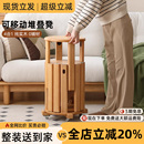 实木凳子家用可叠放板凳收纳组合高圆凳叠叠凳餐厅堆叠客人备用凳