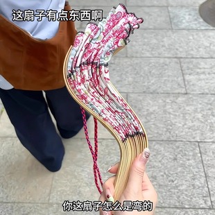 发明这个扇子的简直是天才！可折叠竹扇帽扇子便携沙滩帽防晒帽子