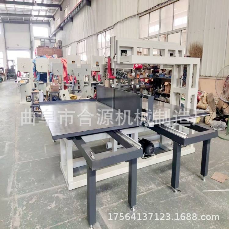 344小型实木加工锯切机 45度倾斜木工带锯床锯缝窄滑轨推台锯
