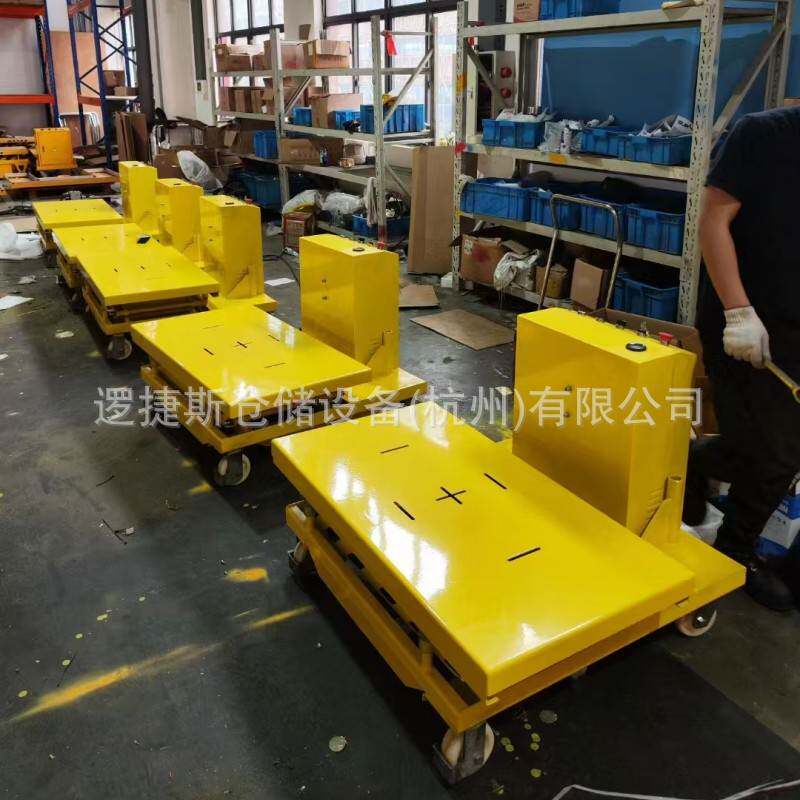 非标移动剪叉式电动平台车升降平台模具搬运车800kg升降推车