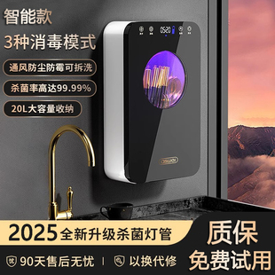 智能筷子消毒机烘干一体厨房消毒筷子筒家用小型壁挂收纳筷勺笼盒
