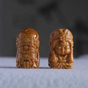 芭比檀木质雕刻四不扎基拉姆配件配饰diy手工编织手机钥匙扣吊坠