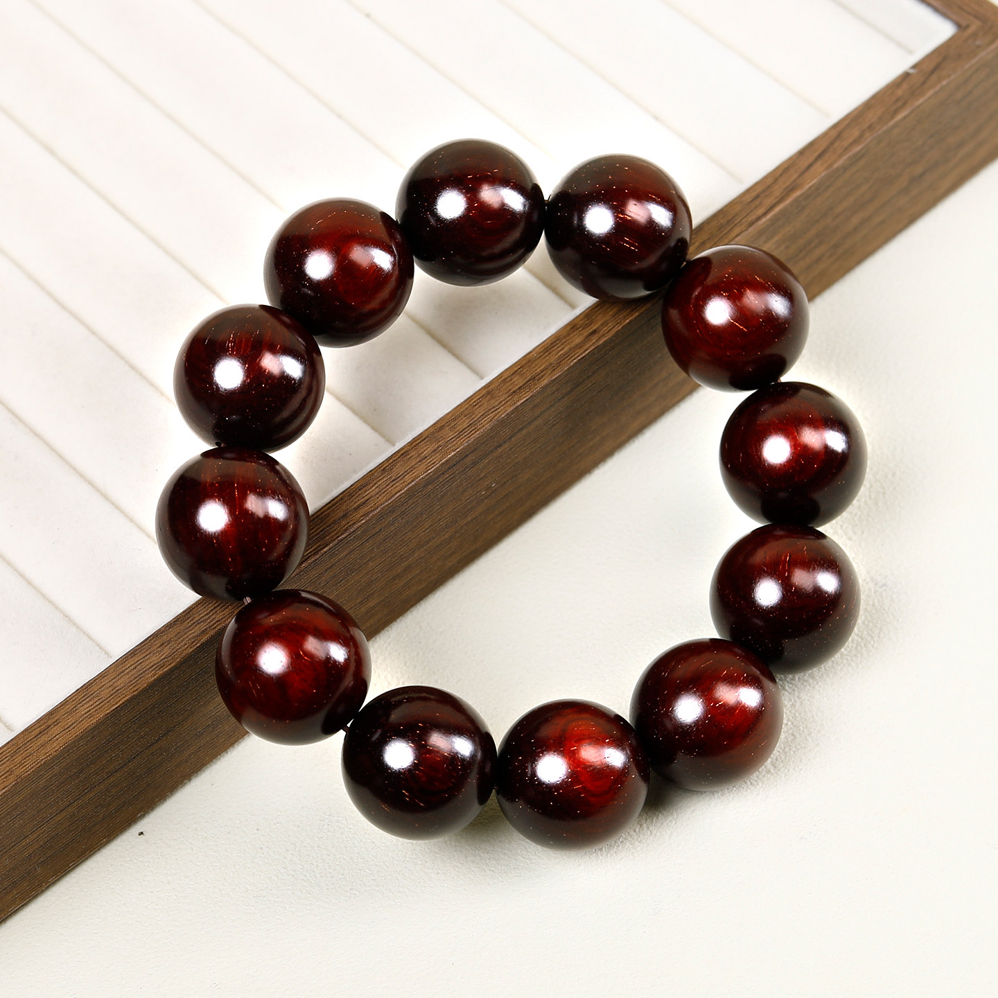 印度小叶紫檀老料满金星高油密手串女8mm手链男20mm文玩佛珠念珠