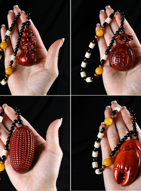 小叶紫檀木雕天然原木实木雕刻木质手把件文玩居家挂件摆件工艺品