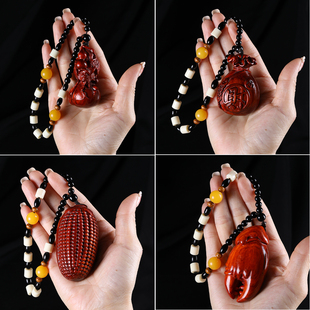 小叶紫檀木雕天然原木实木雕刻木质手把件文玩居家挂件摆件工艺品