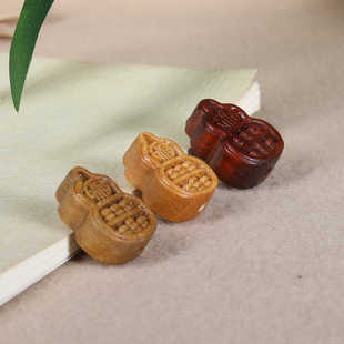 小叶紫檀葫芦算盘通孔文玩DIY手串手链吊坠佛珠有福寓意配饰挂件