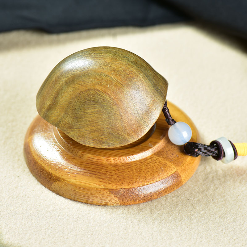 绿檀木雕刻富甲天下小摆件紫檀办公桌面茶宠车挂件吊坠随身手把件