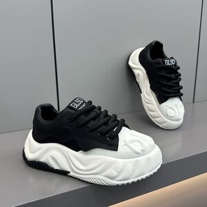 秋季新款舒适时尚百搭老爹鞋青少年厚底增高拼色潮流个性休闲板鞋