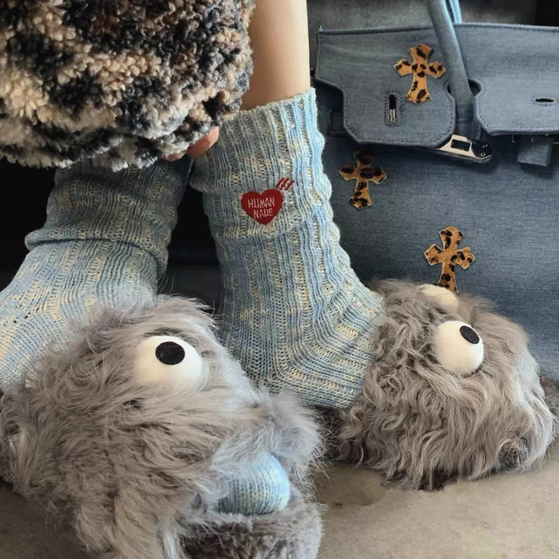 LookSocks雪花竹节棉爱心潮袜